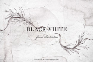 Download Black & White Watercolor Floral - White watercolor Collection