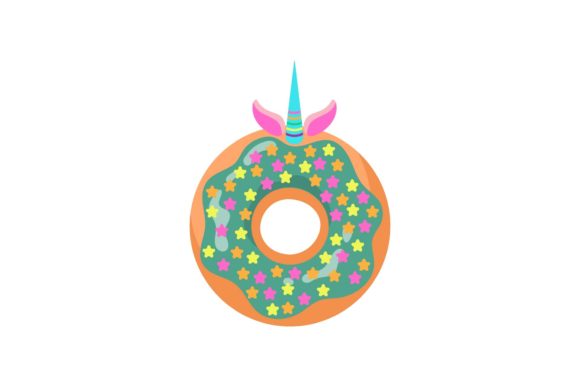 Download Unicorn Donut Greentea Sweet Design - Premium Resources