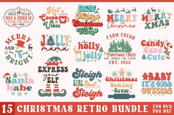 Download Retro Holiday Christmas SVG Bundle - Holiday Collection