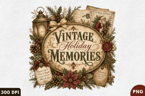 Download Vintage Holiday Memories Rustic Christma - Holiday Collection