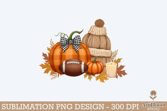 Download Autumn Football Vibes Sweet Design Png - Premium Bundle