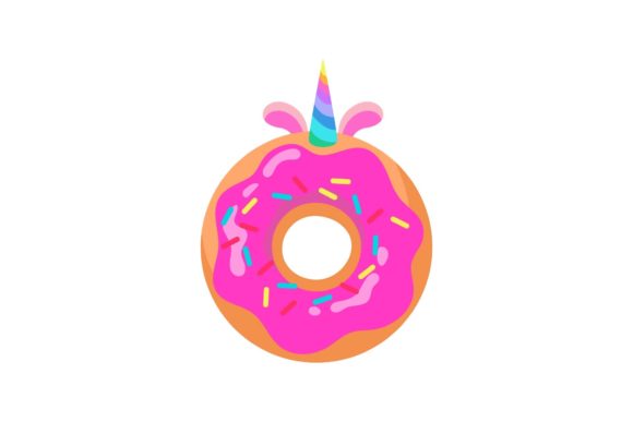 Download Unicorn Donut Strawberry Sweet Design - Premium Resources