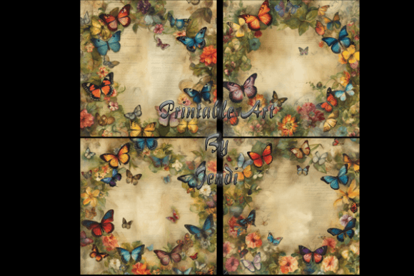 Download Vintage Ephemera Wreath Napkin Design - Ephemera Collection