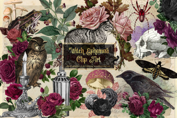 Download Witch Ephemera Clipart - Ephemera Collection