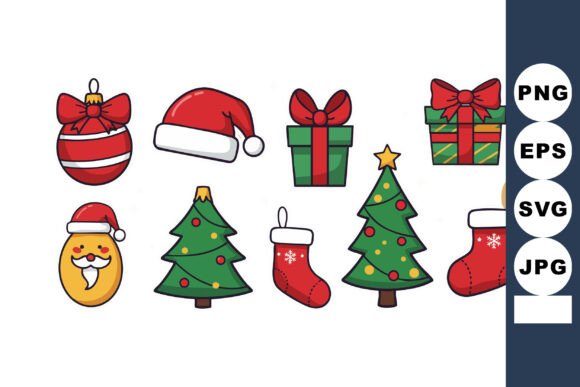 Download Christmas Holiday Decorations with Santa - Holiday Collection