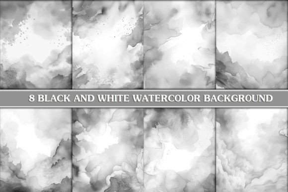 Download Black and White Watercolor Background - White watercolor Collection